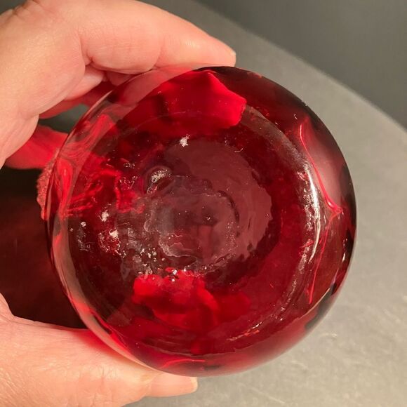 Pilgrim Glass Vintage Cranberry Glass Pitcher - Picture 5 of 11